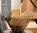 Load image into Gallery viewer, Coffee Maker (V60) with Walnut Wood Holder & Sharing Pot Set (600ml)