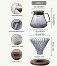 Load image into Gallery viewer, Coffee Maker (V60) with Walnut Wood Holder & Sharing Pot Set (600ml)