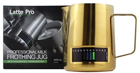 Milk Pitcher (with integrated thermometer) Latte Pro 480ml/600ml