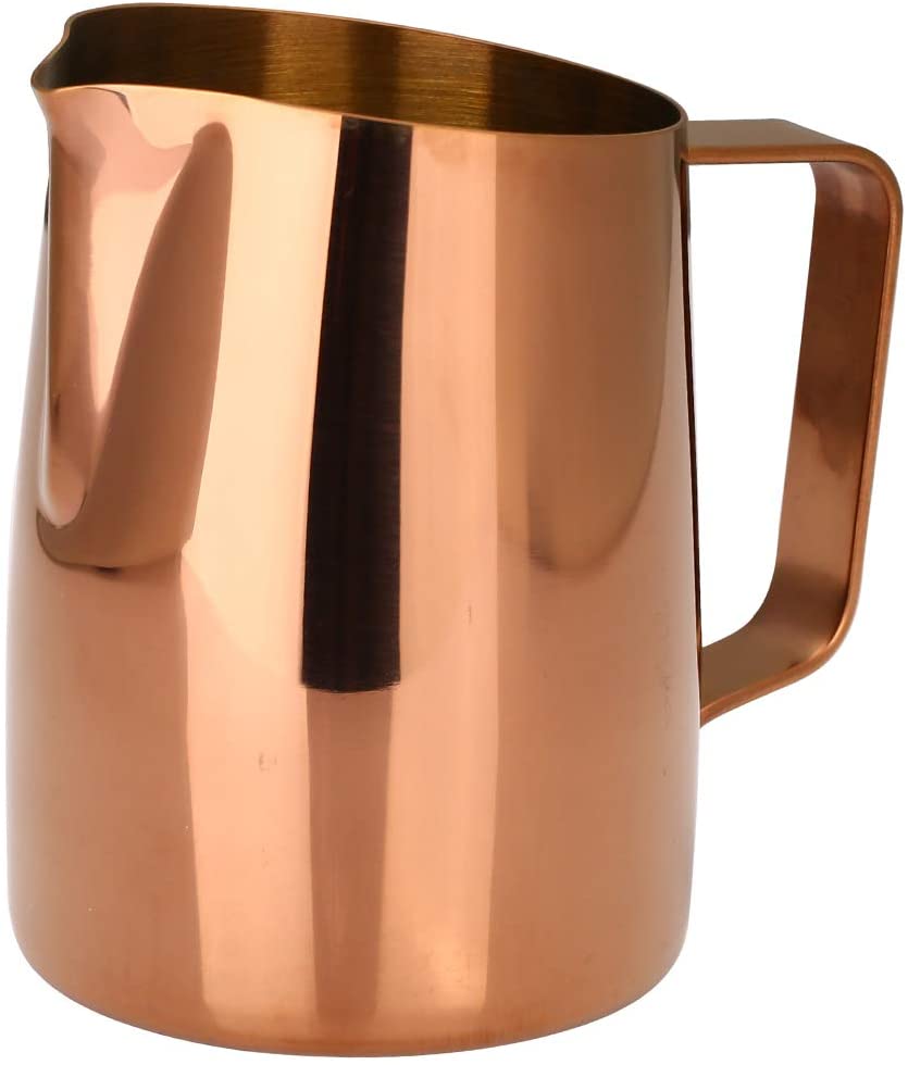 Dianoo Espresso Steaming Pitcher, Espresso Milk Frothing Pitcher Stainless Steel, Coffee Latte Art Cup 420ML