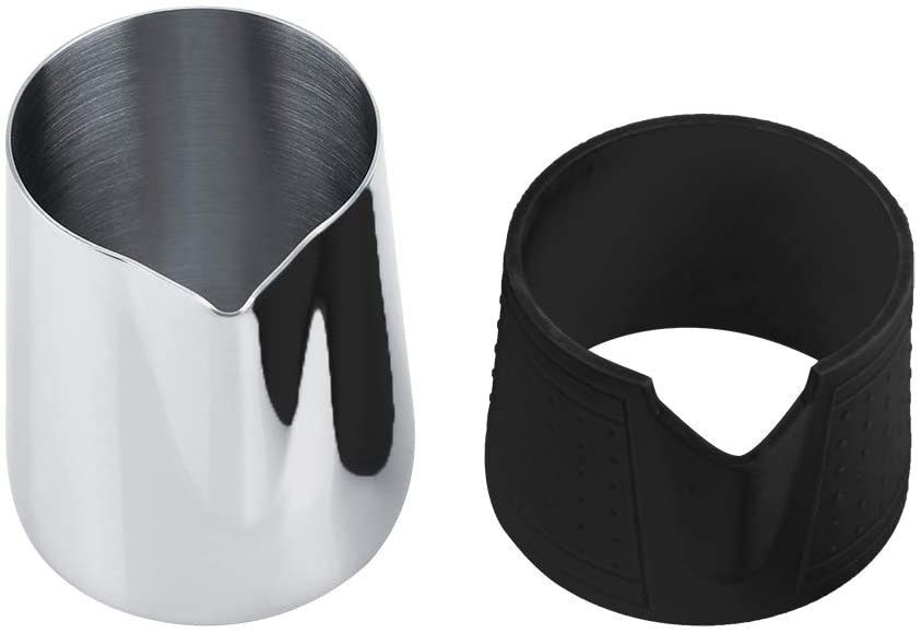 Stainless Steel Milk Frothing Pitcher with Cup Sleeve 12oz