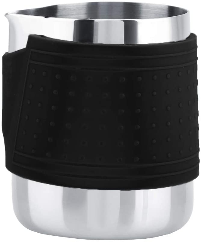 Stainless Steel Milk Frothing Pitcher with Cup Sleeve 12oz