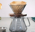 Load image into Gallery viewer, Coffee Maker (V60) with Walnut Wood Holder & Sharing Pot Set (600ml)
