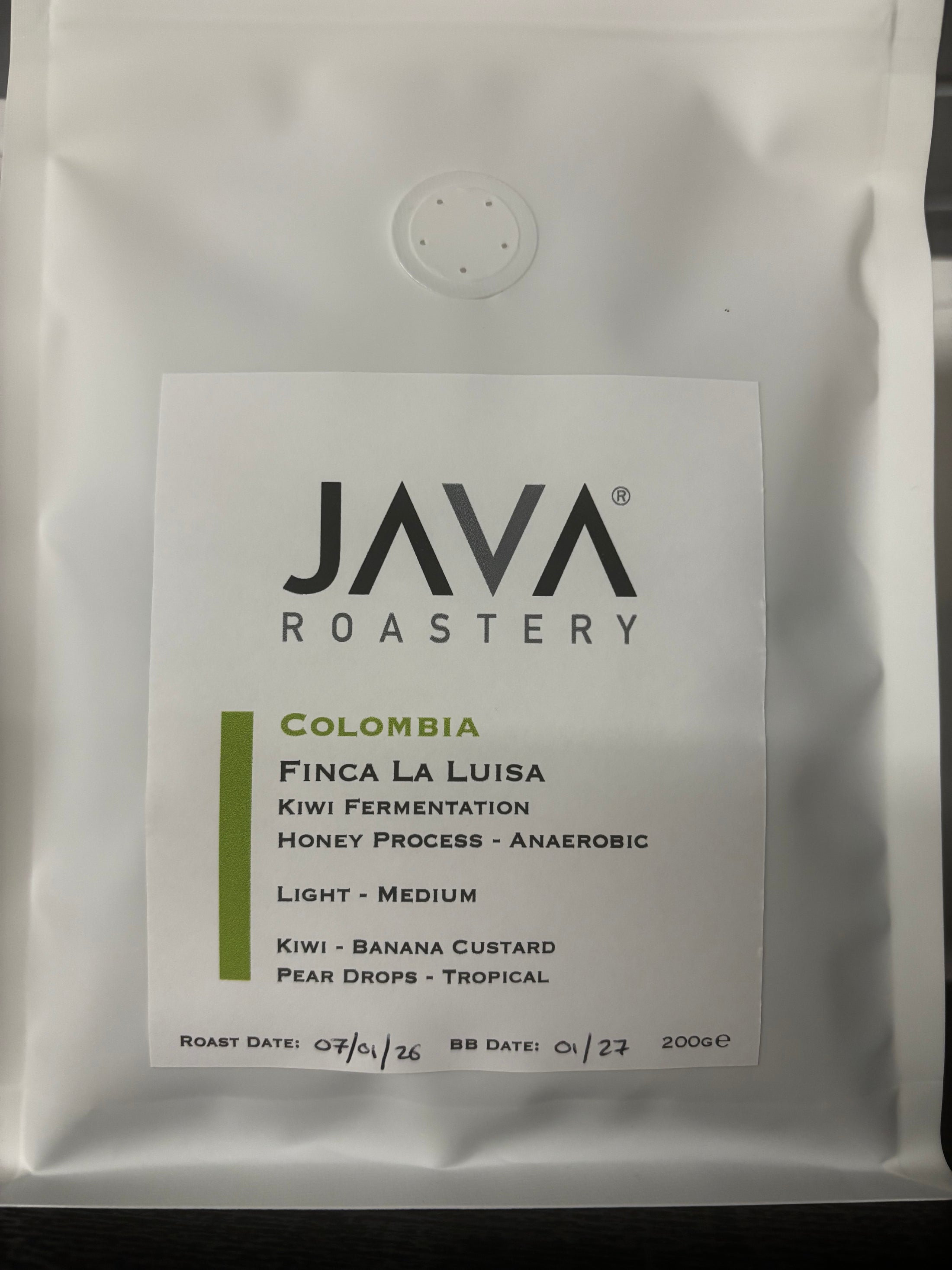 Colombia Finca La Luisa Kiwi Fermentation, Honey Process - Anaerobic