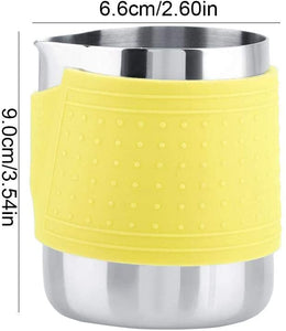 Stainless Steel Milk Frothing Pitcher with Cup Sleeve 12oz