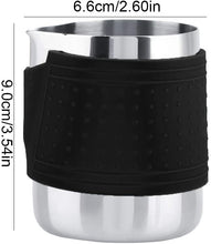 Load image into Gallery viewer, Stainless Steel Milk Frothing Pitcher with Cup Sleeve 12oz